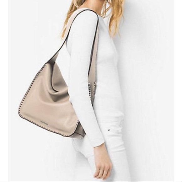 Michael Kors Handbags - New Michael kors astor gray leather hobo tote bag
